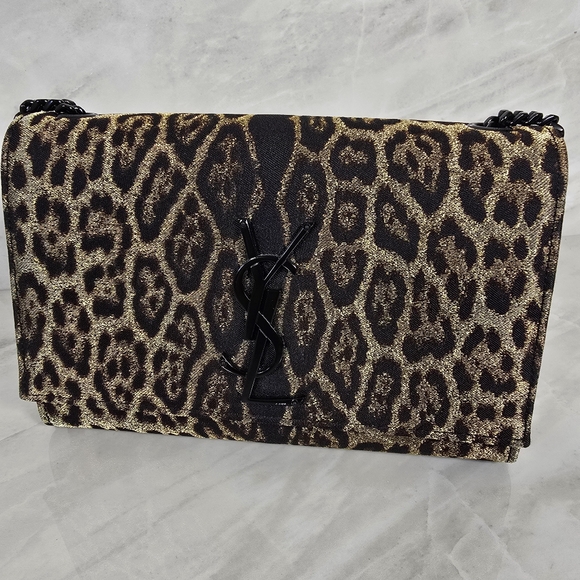 🔥RARE🔥Yves Saint Laurent Kate Leopard Print Chain Bag - Picture 5 of 15
